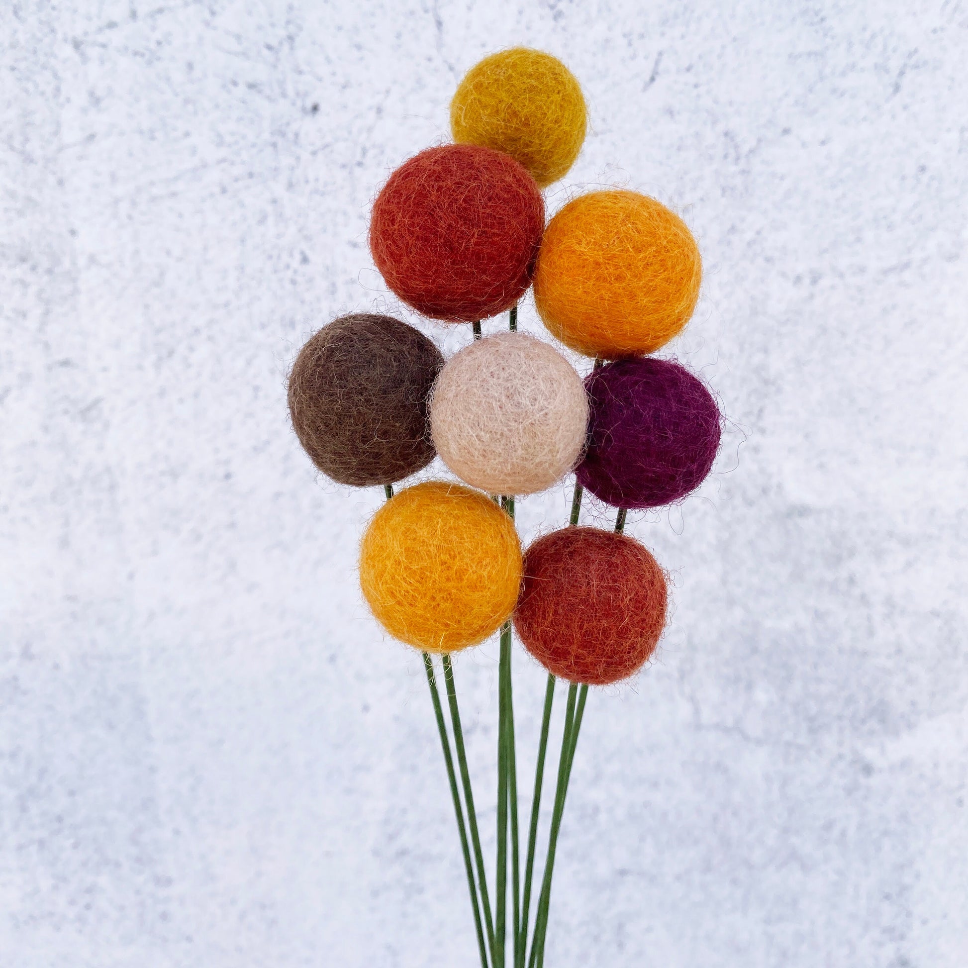 Warm Earth Felt Flower Bouquet