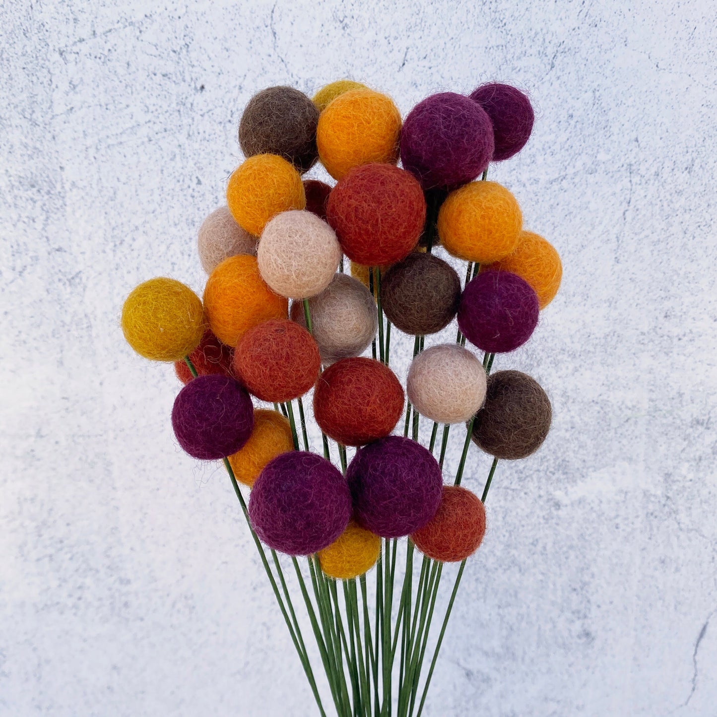Warm Earth Felt Flower Bouquet