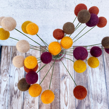 Warm Earth Felt Flower Bouquet