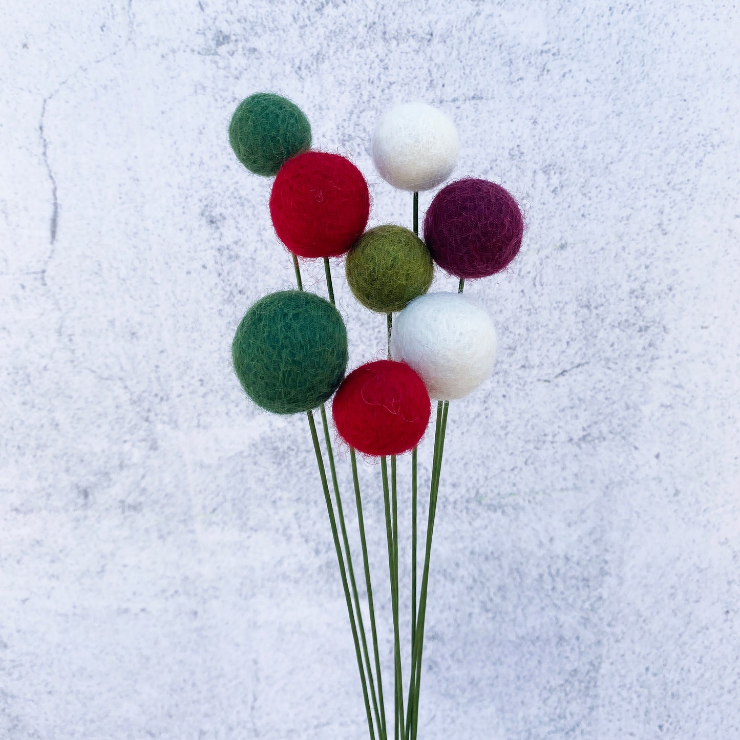 Evergreen Grove Felt Flower Bouquet