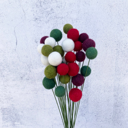 Evergreen Grove Felt Flower Bouquet