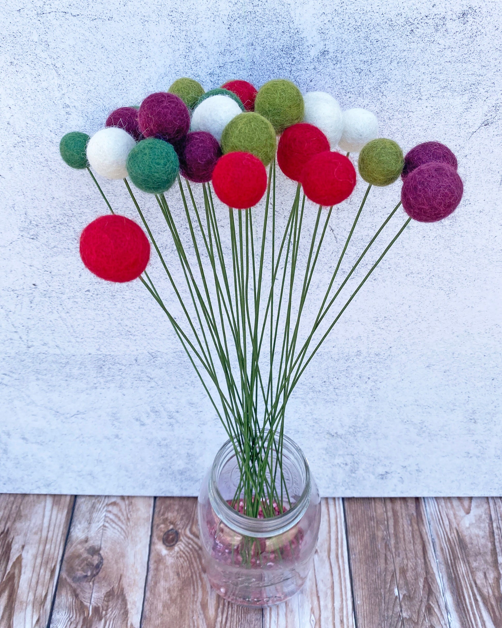 Evergreen Grove Felt Flower Bouquet
