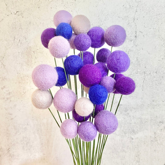 Passion for Purple Felt Flower Bouquet