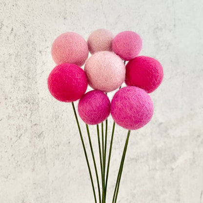 Pretty in Pink Felt Flower Bouquet