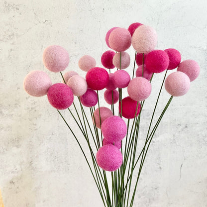 Pretty in Pink Felt Flower Bouquet