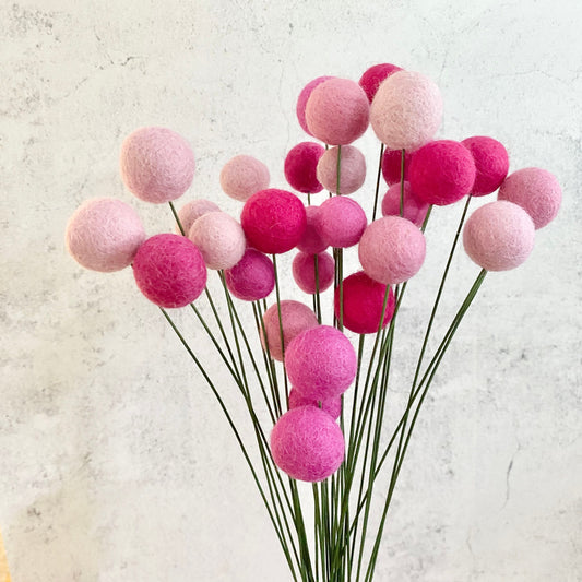 Pretty in Pink Felt Flower Bouquet
