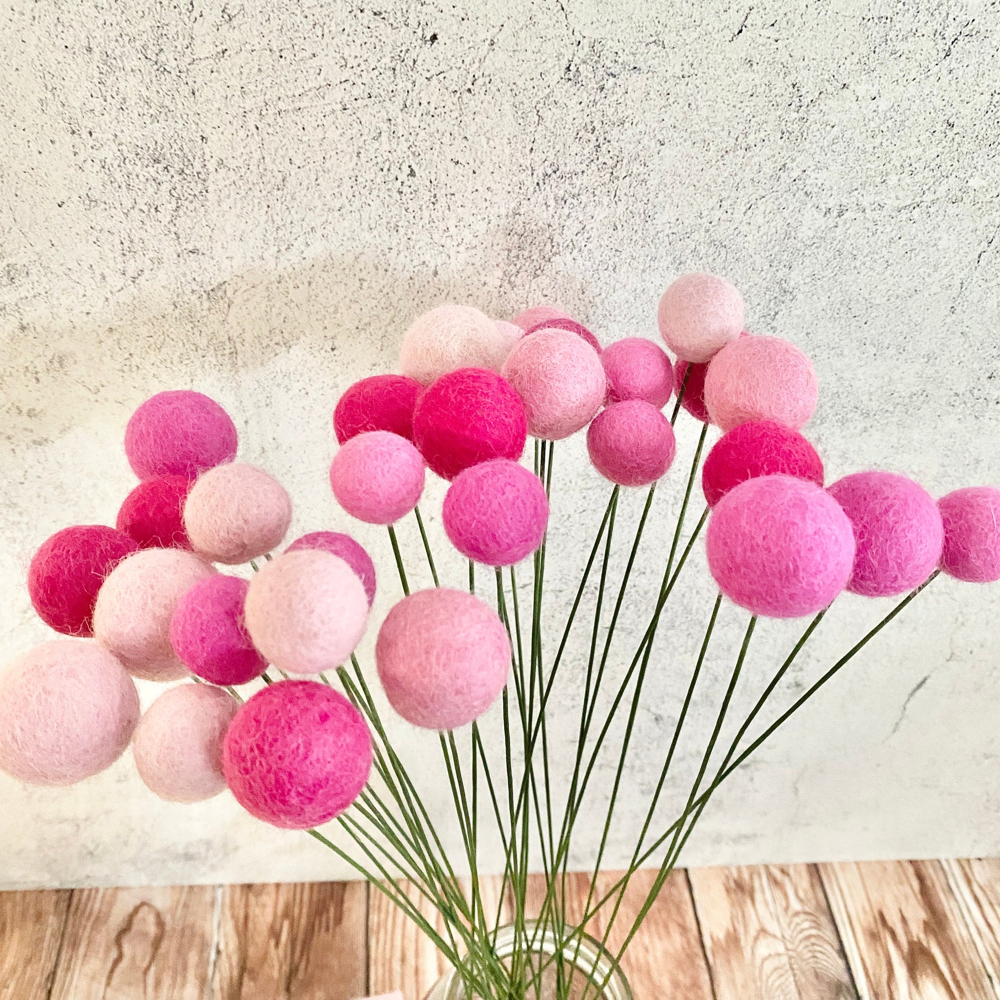Pretty in Pink Felt Flower Bouquet