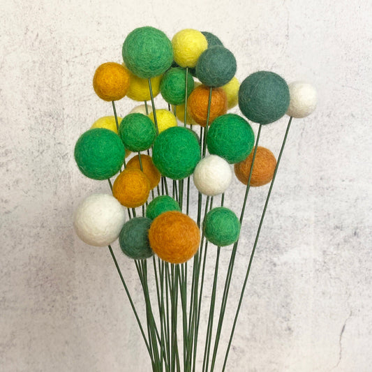 Green Hills Felt Flower Bouquet