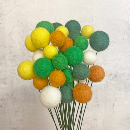 Green Hills Felt Flower Bouquet