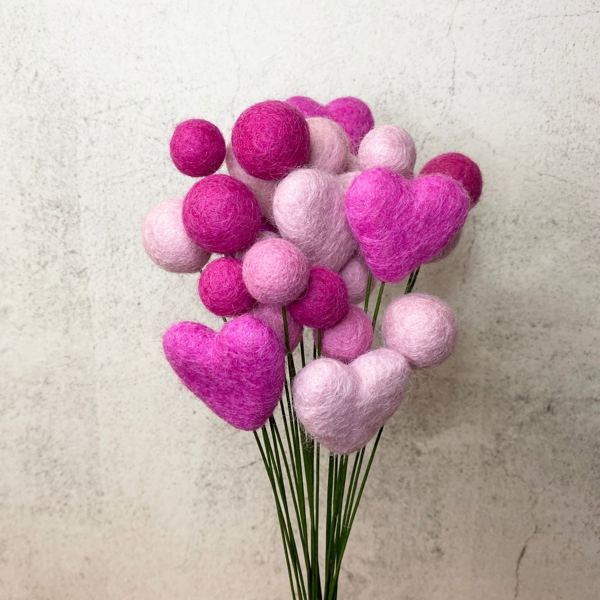 Pretty in Pink Felt Flower Bouquet