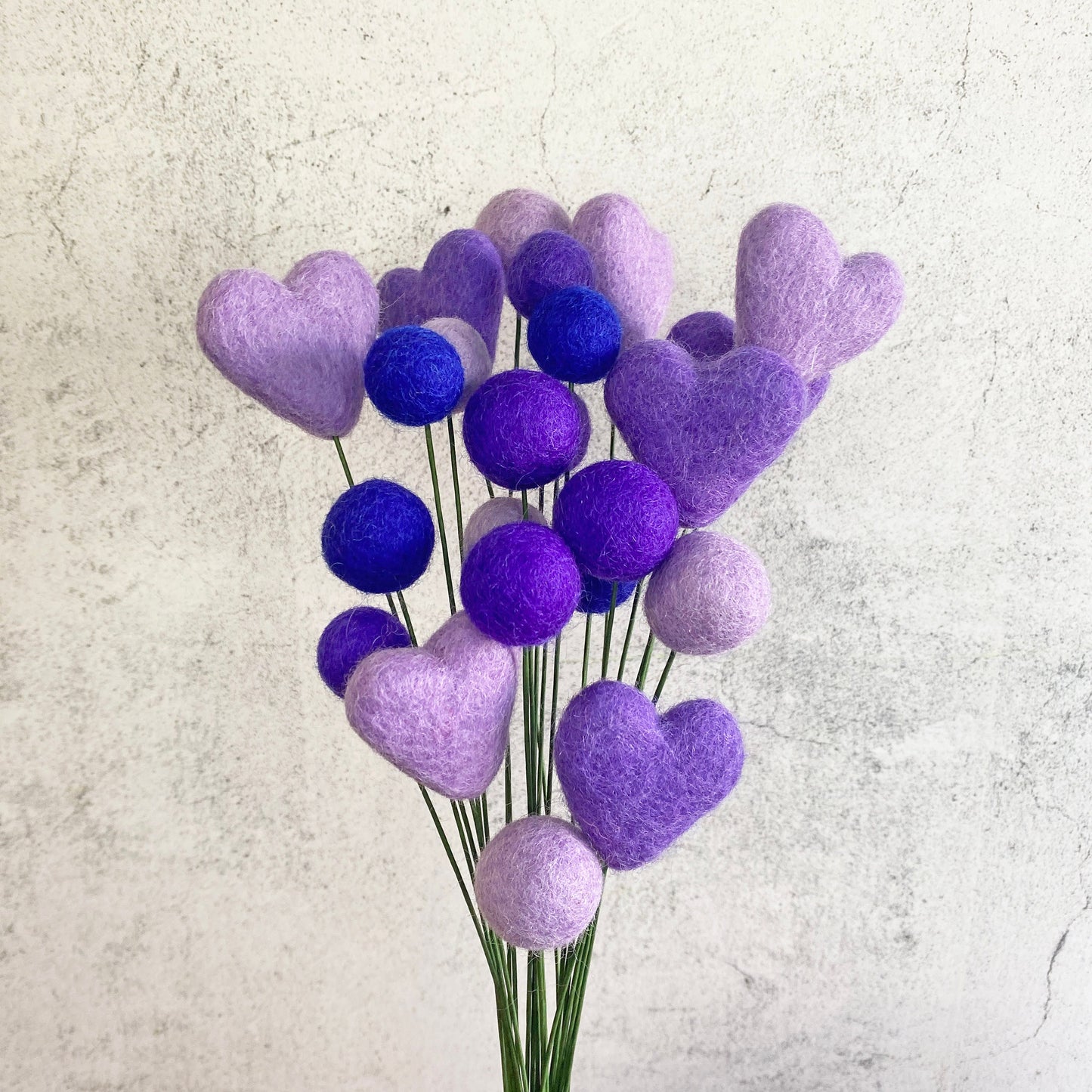 Passion for Purple Felt Flower Bouquet