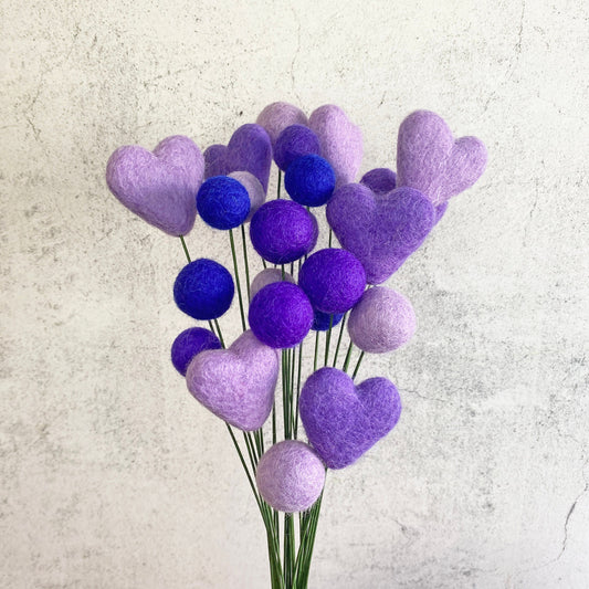 Passion for Purple Felt Flower Bouquet