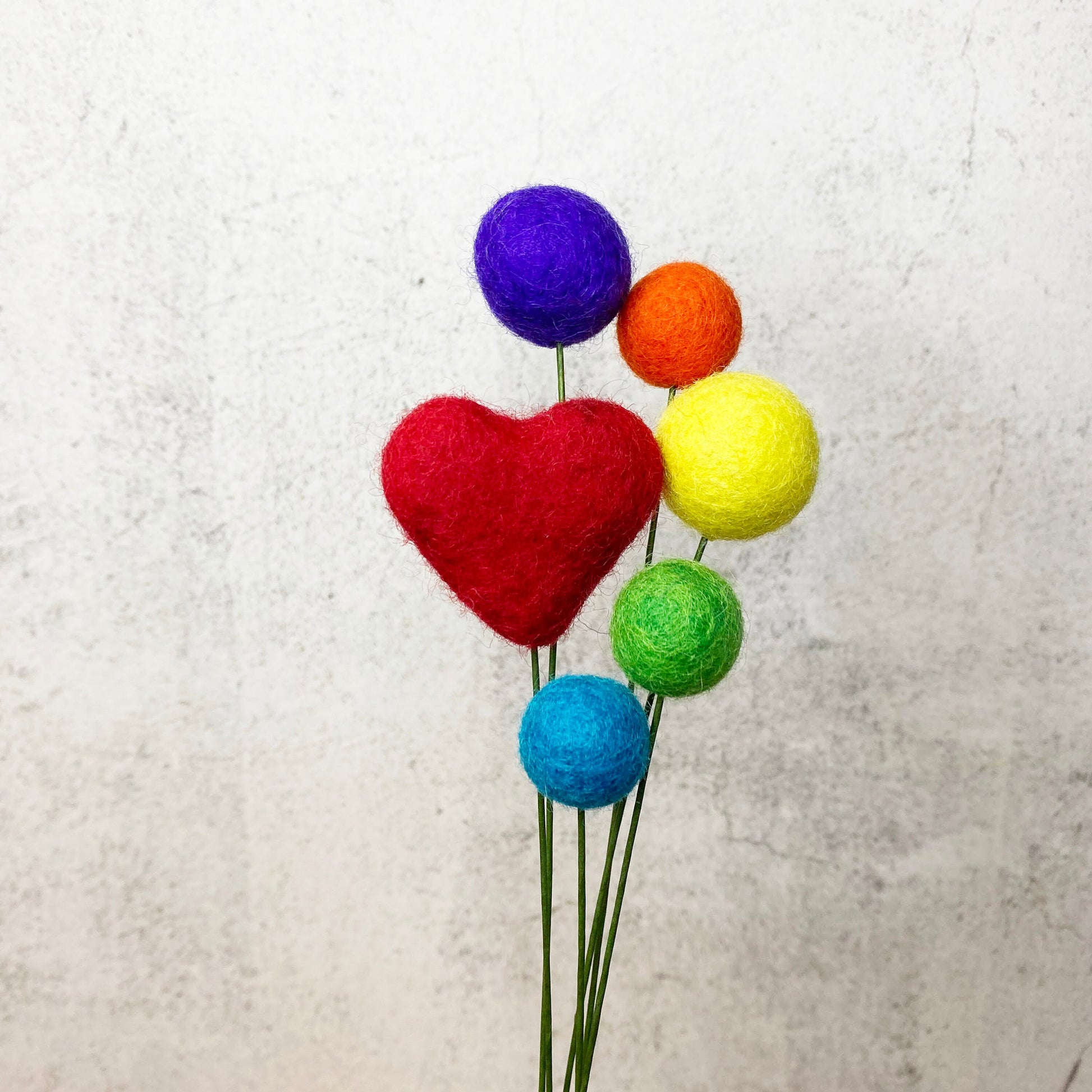 Rainbow Felt Flower Bouquet