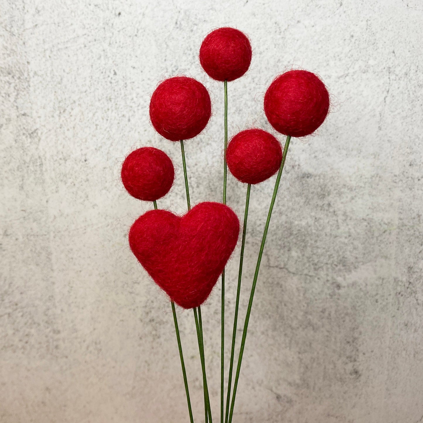 Red Felt Flower Bouquet