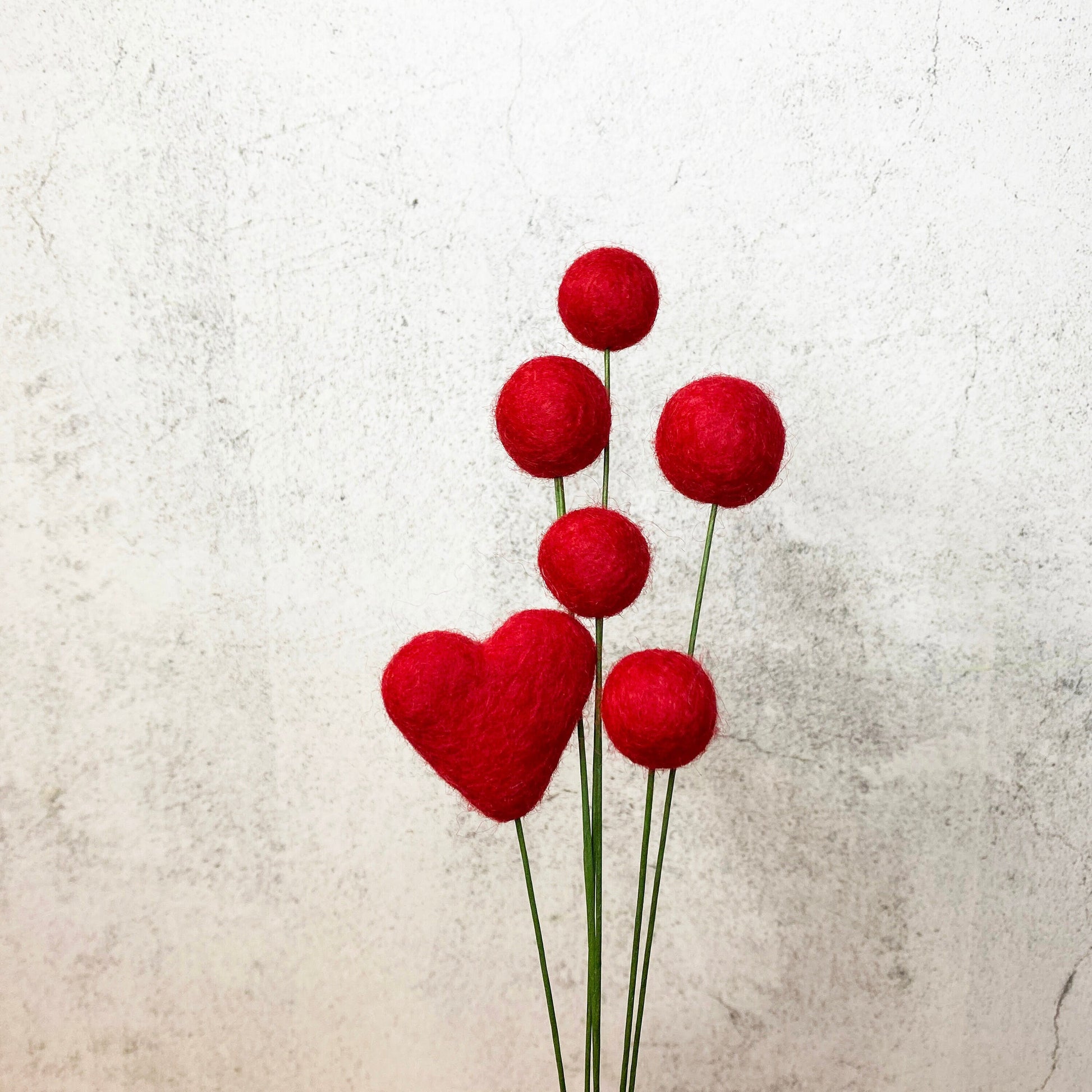 Red Felt Flower Bouquet