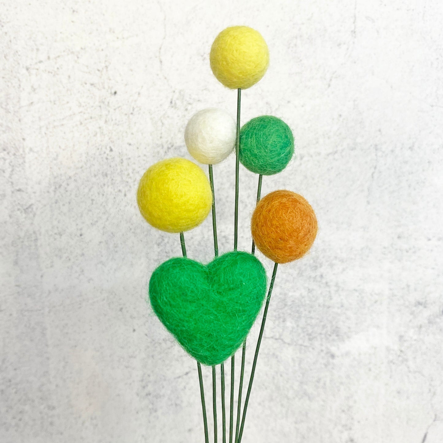 Green Hills Felt Flower Bouquet