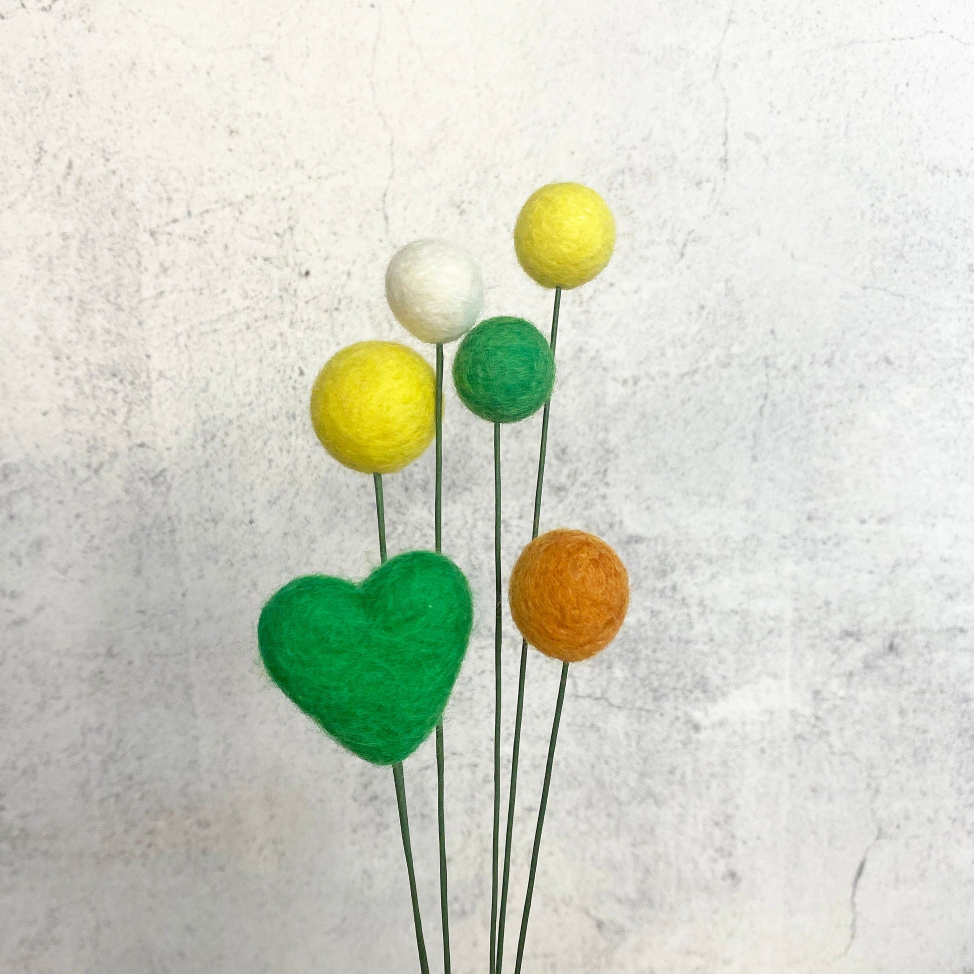 Green Hills Felt Flower Bouquet