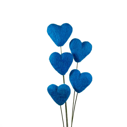 Blue Felt Flower Bouquet