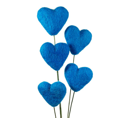 Blue Felt Flower Bouquet