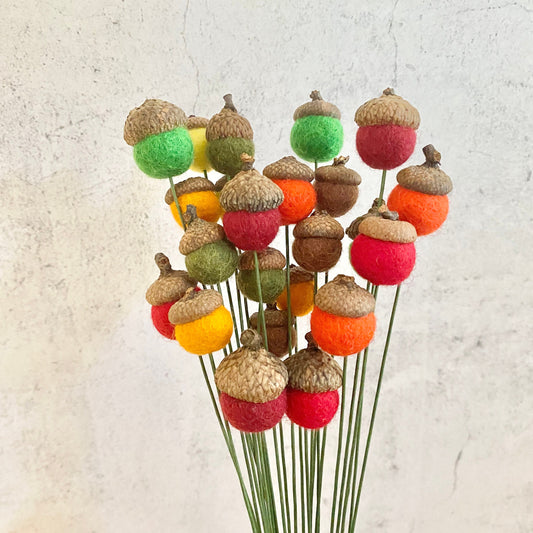 Woodland Meadow Felt Acorn Bouquet