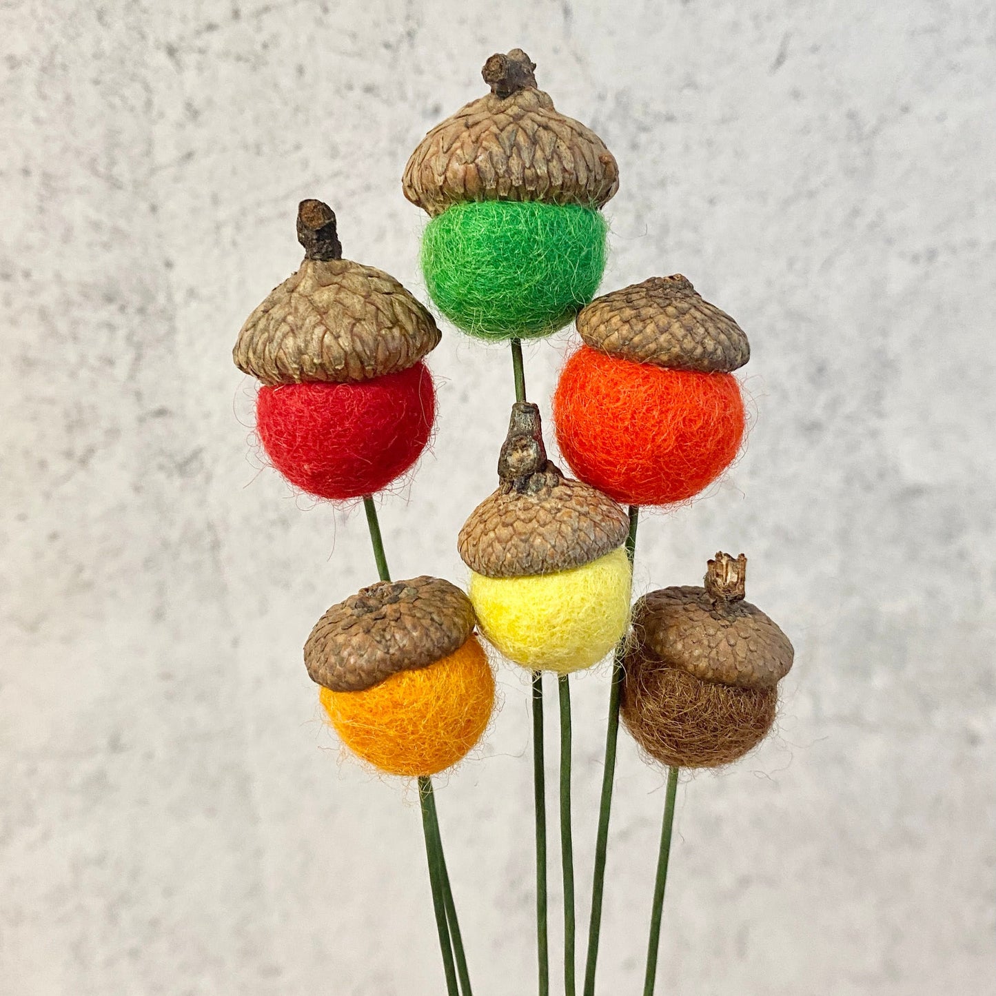 Woodland Meadow Felt Acorn Bouquet