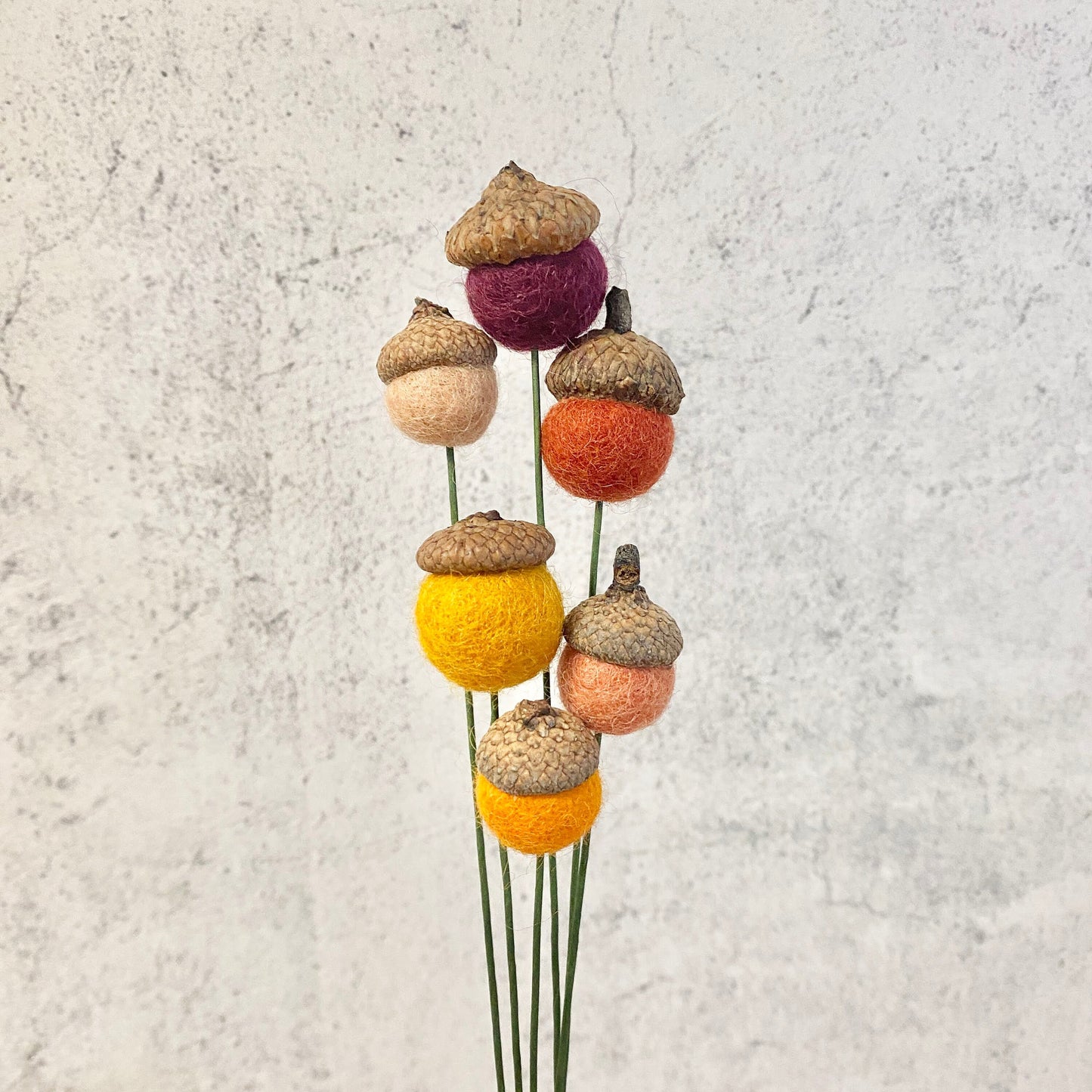 Warm Earth Felt Acorn Bouquet