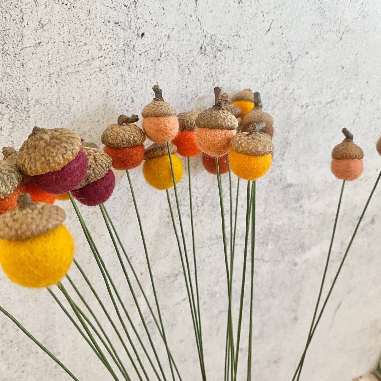Warm Earth Felt Acorn Bouquet