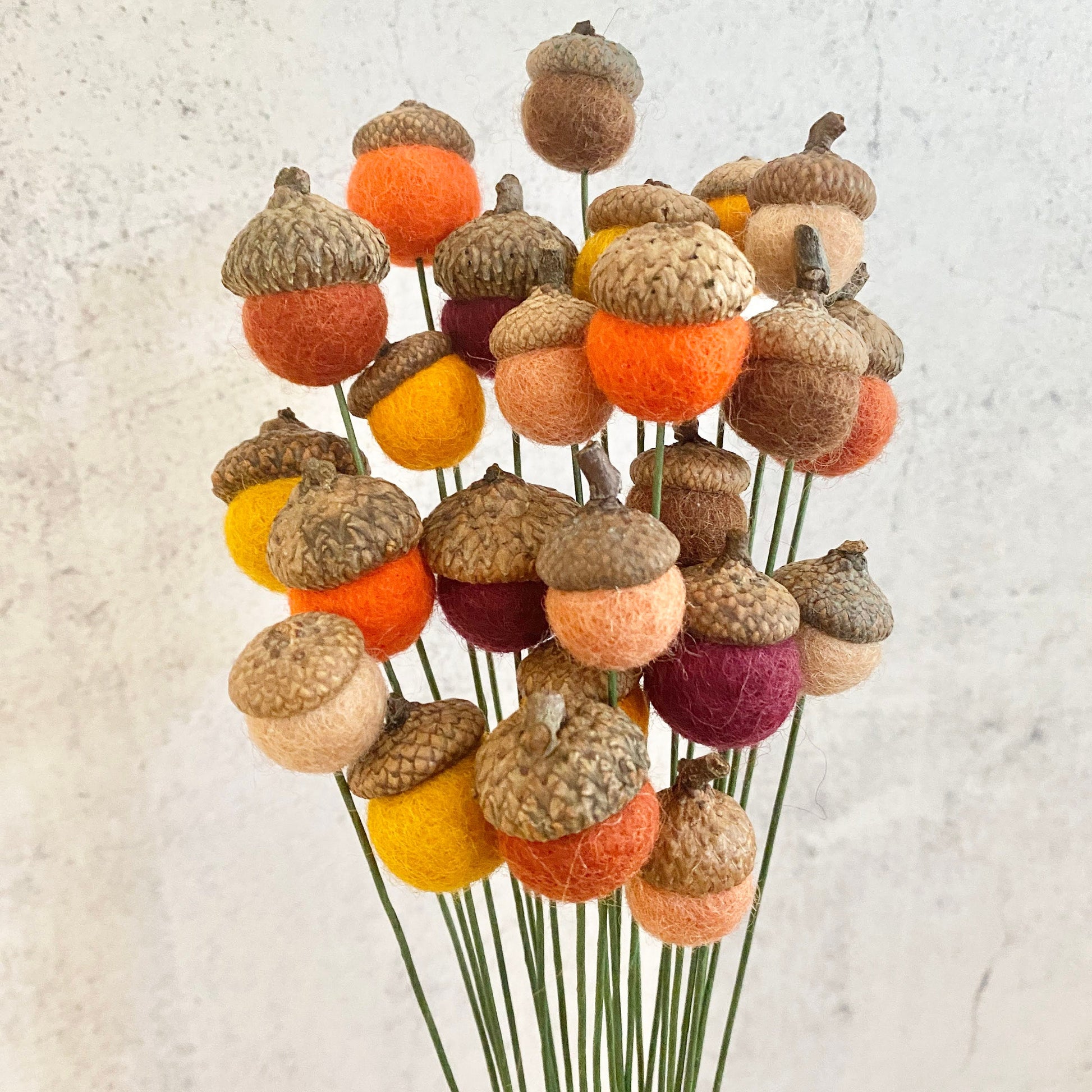 Warm Earth Felt Acorn Bouquet