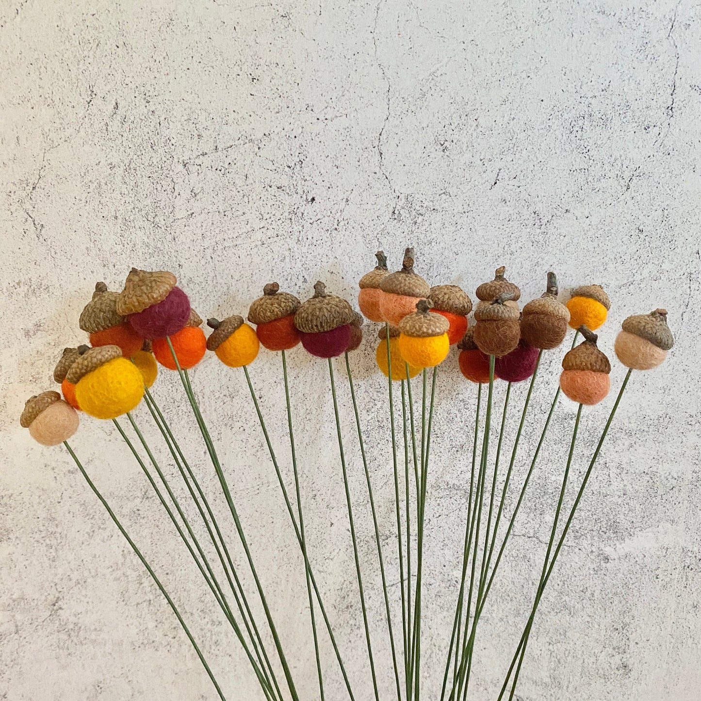 Warm Earth Felt Acorn Bouquet