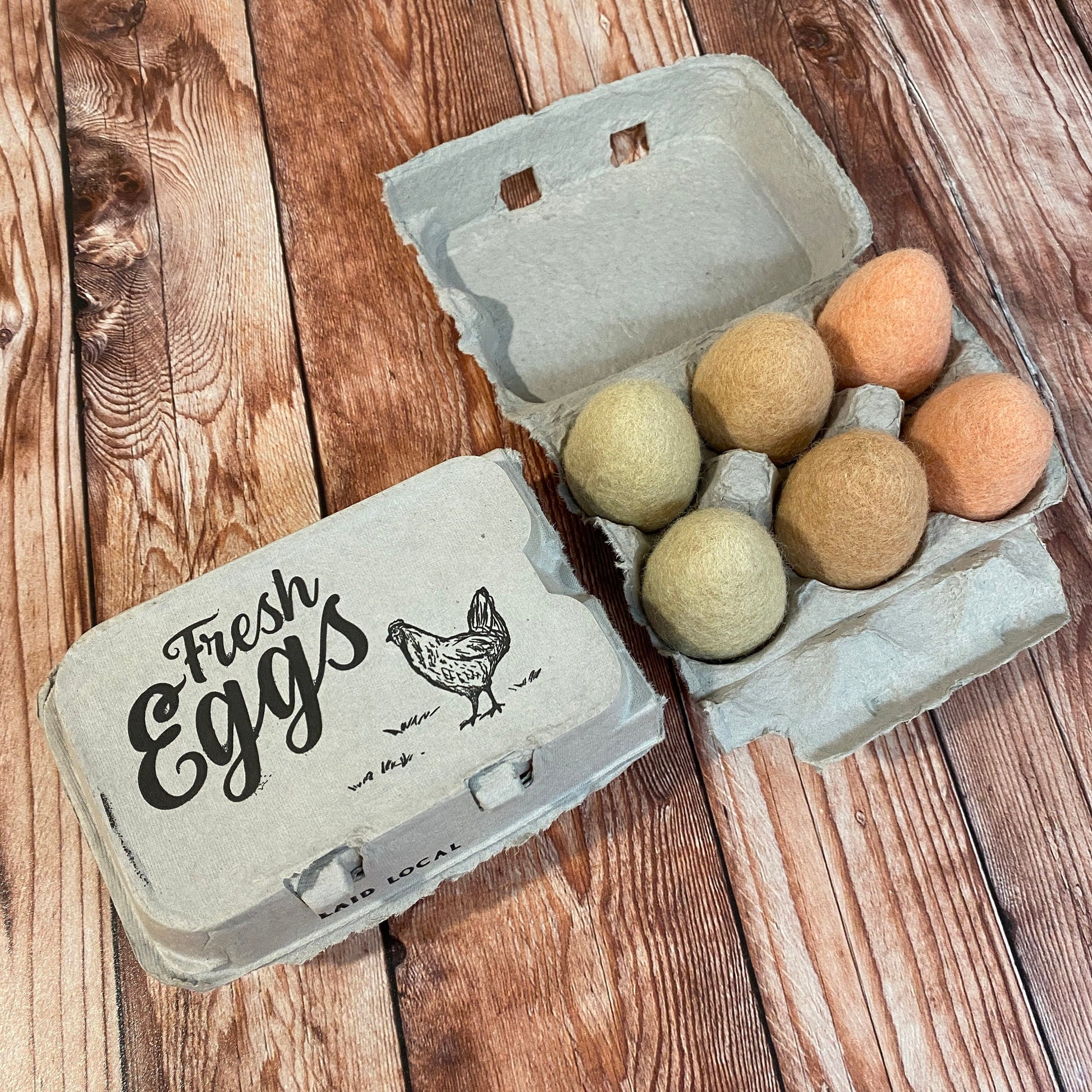 Local Eggs Wool Felt Easter Eggs
