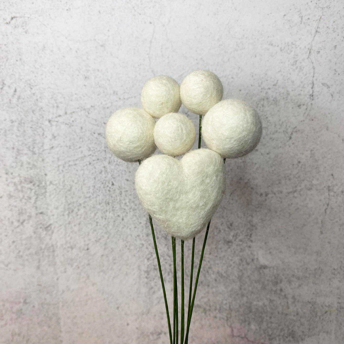 Fresh Cream Felt Flower Bouquet