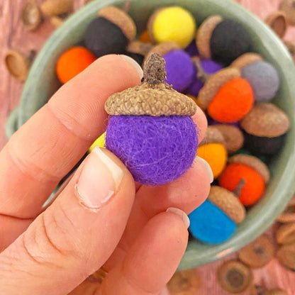 Felt Acorns Festival Garden