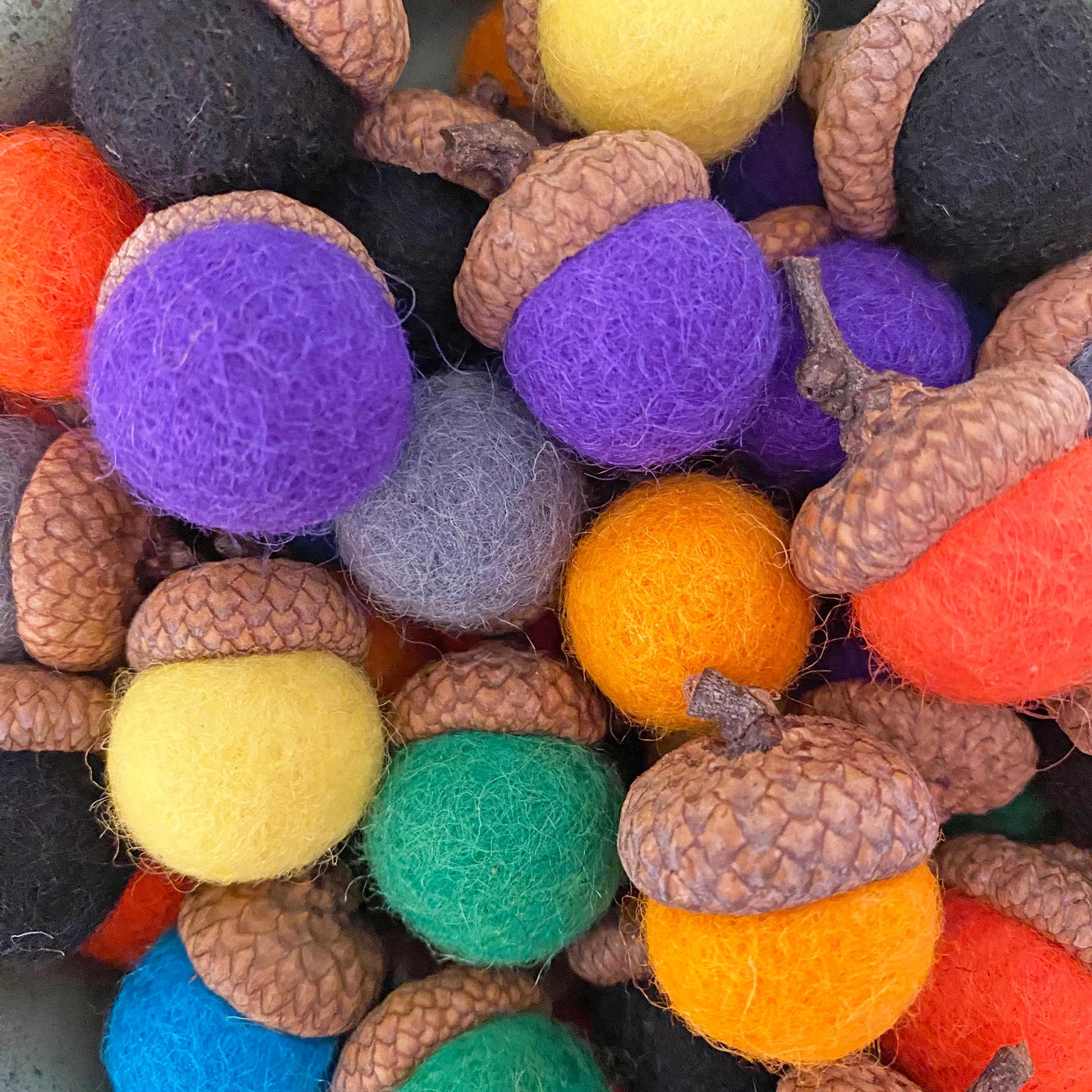 Felt Acorns Festival Garden
