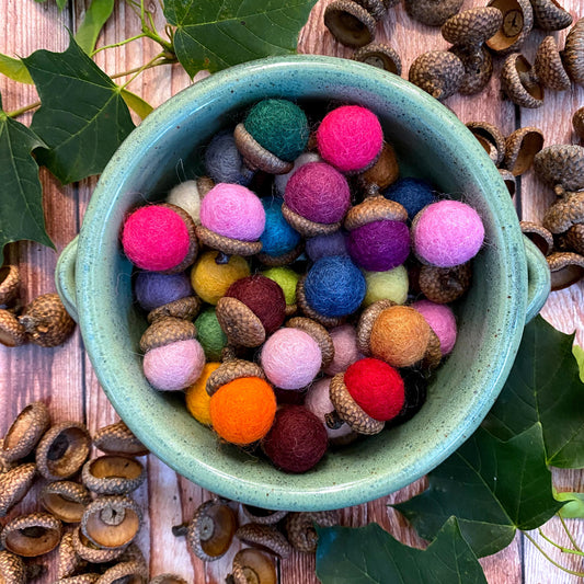 Felt Acorns Forest Brights