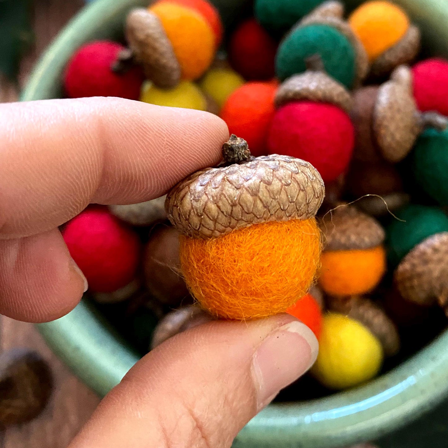 Felt Acorns Woodland Meadow