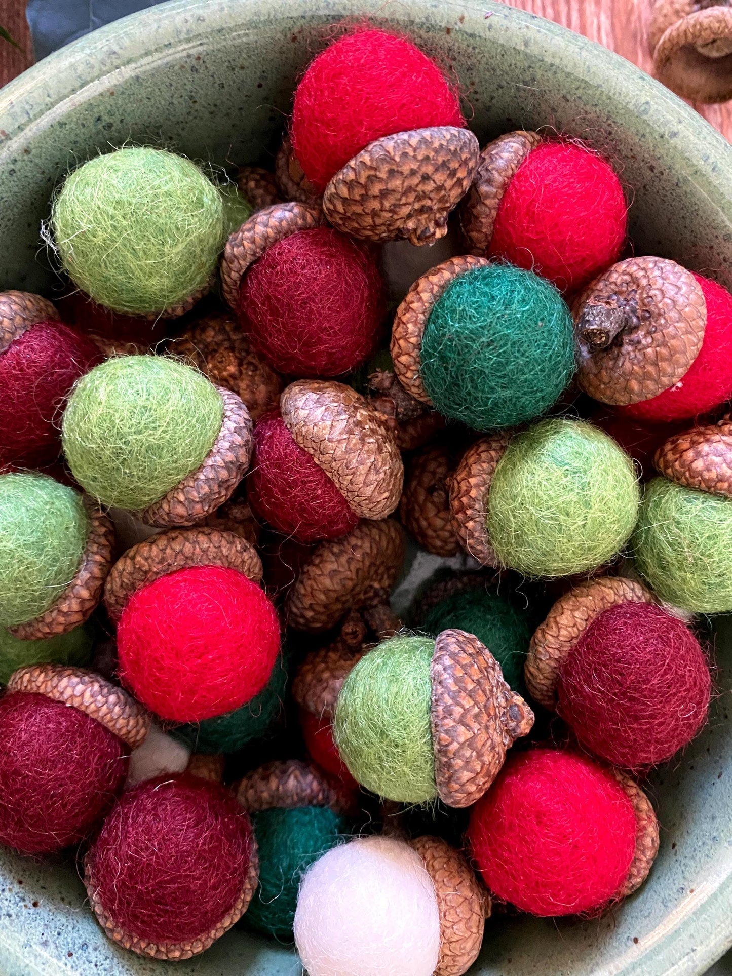 Felt Acorns Evergreen Grove