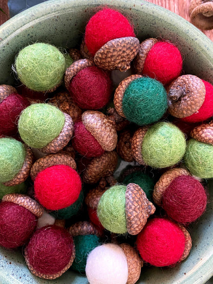 Felt Acorns Evergreen Grove