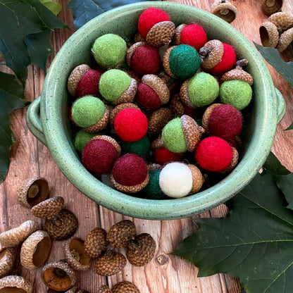 Felt Acorns Evergreen Grove