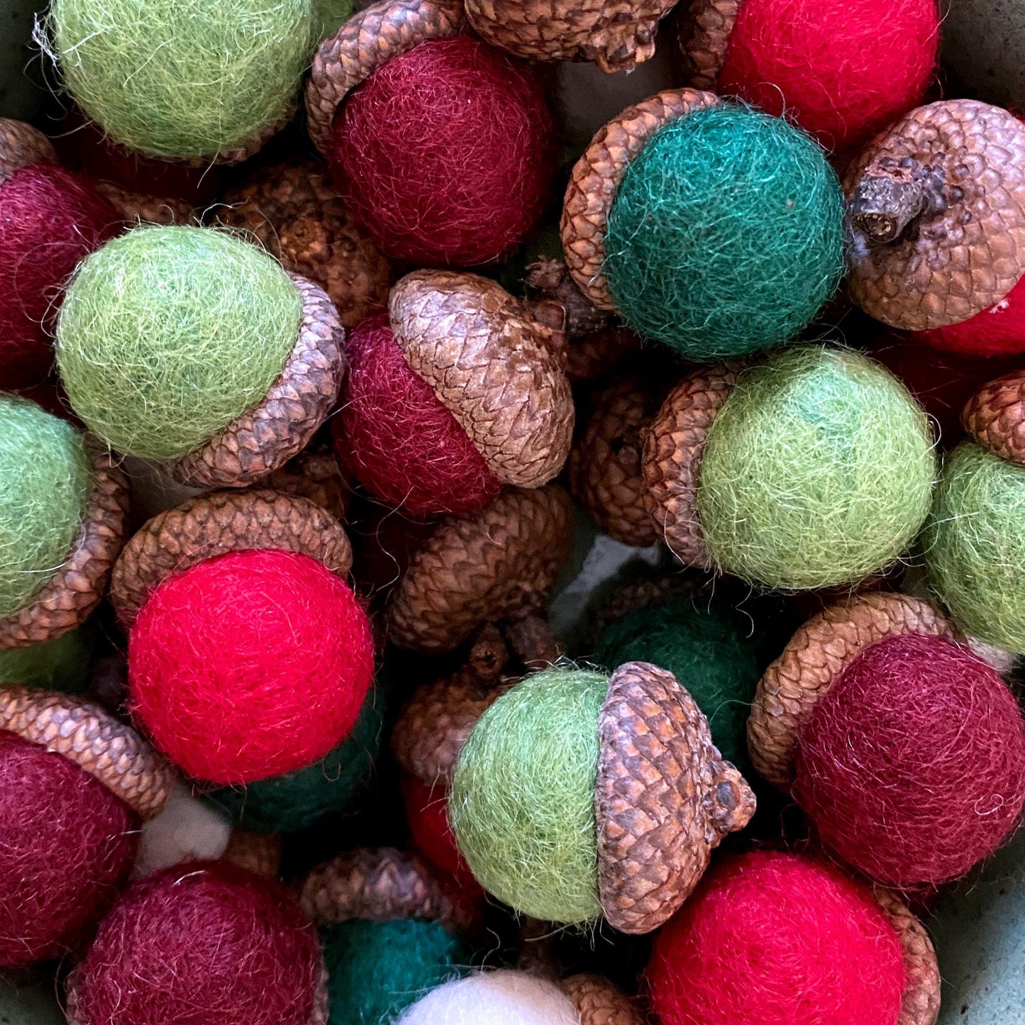 Felt Acorns Evergreen Grove