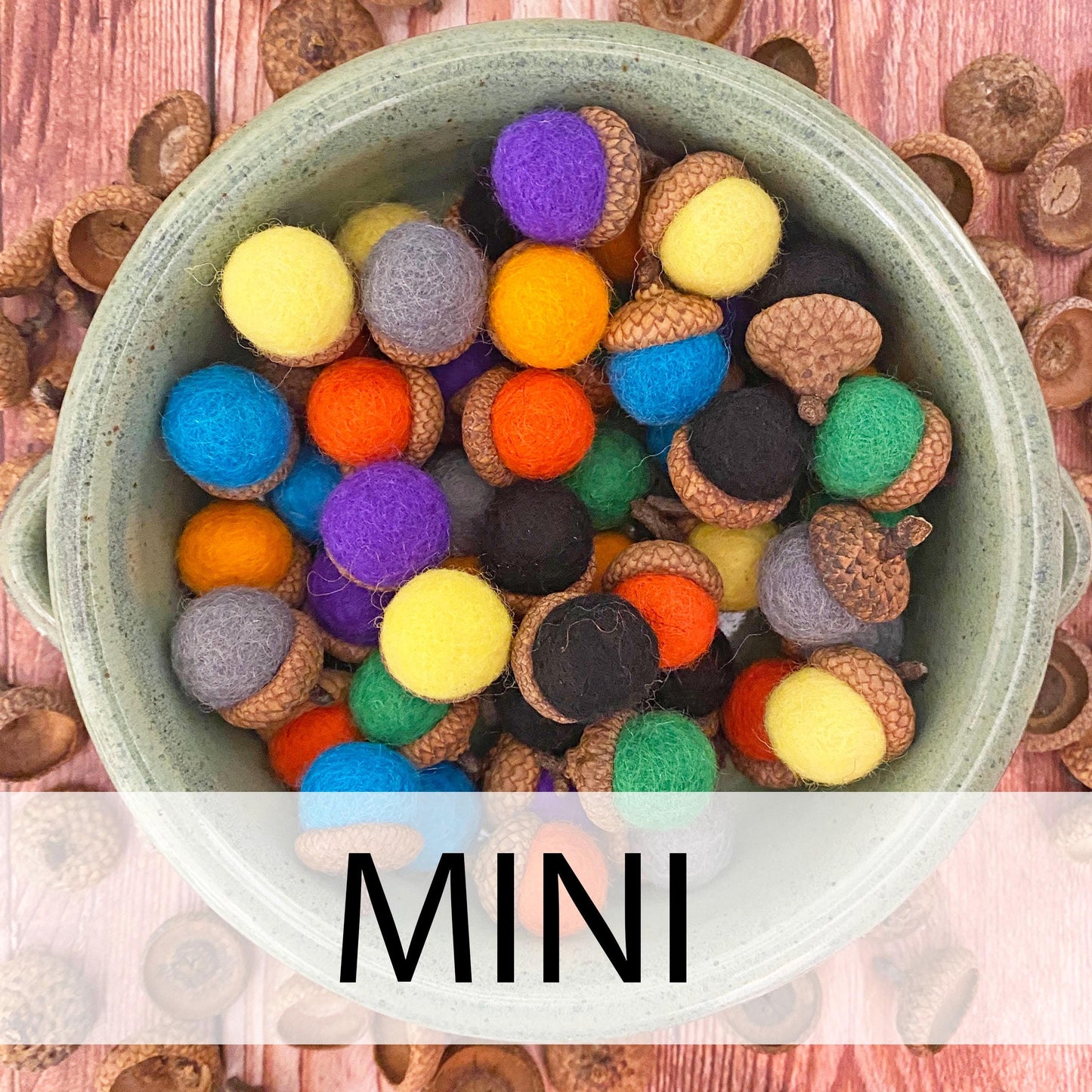 Mini Felt Acorns Festival Garden