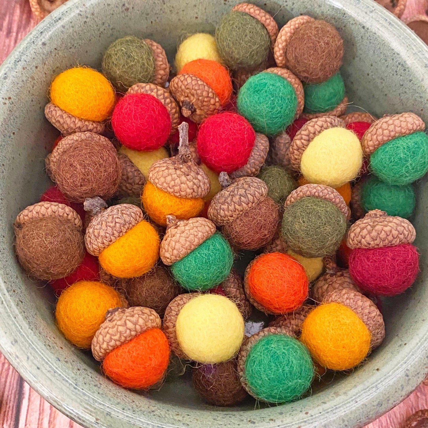 Mini Felt Acorns Woodland Meadow