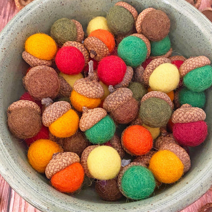 Mini Felt Acorns Woodland Meadow