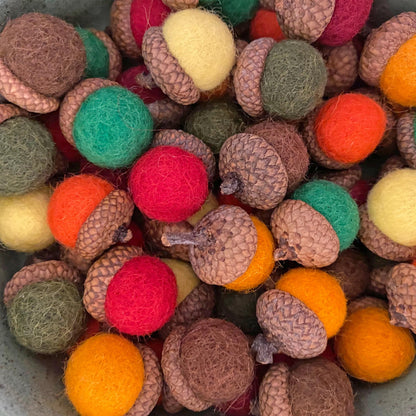 Mini Felt Acorns Woodland Meadow