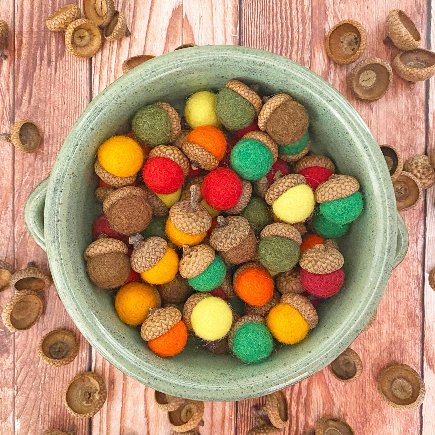 Mini Felt Acorns Woodland Meadow