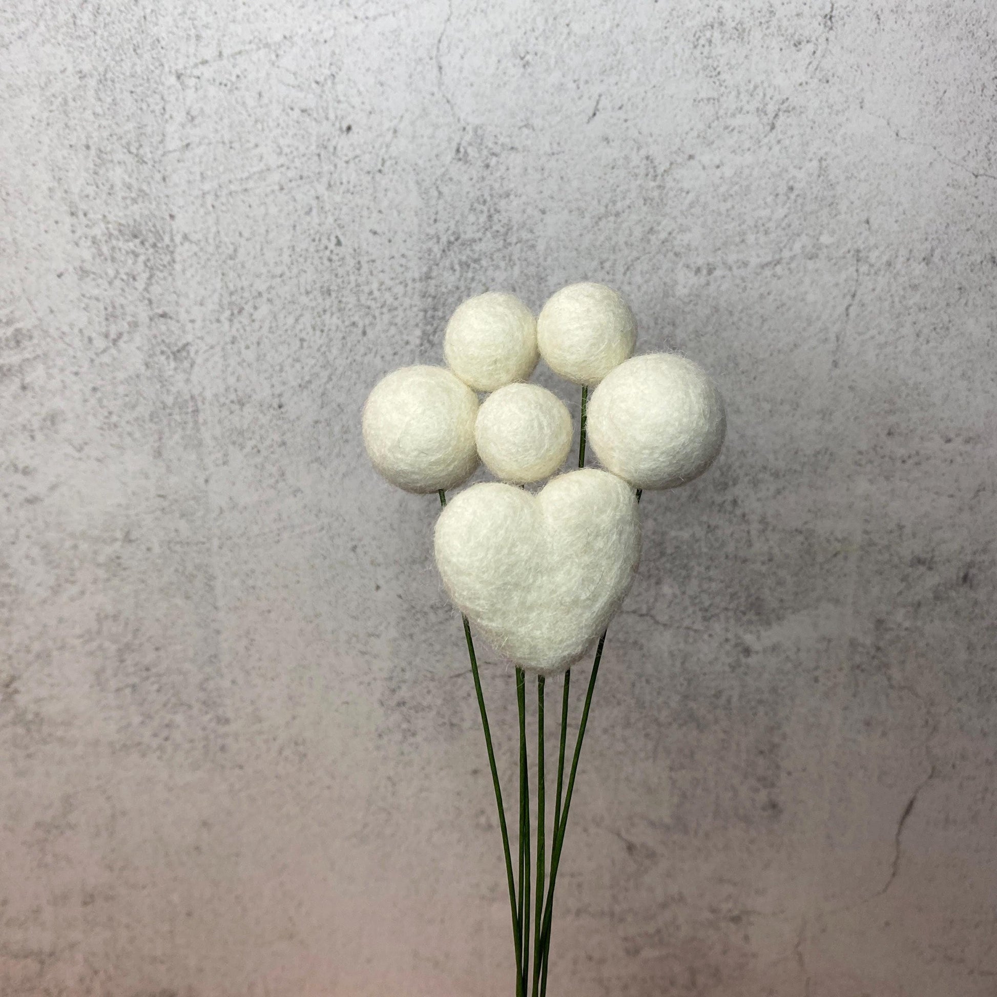 Fresh Cream Felt Flower Bouquet
