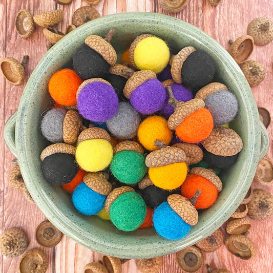 Felt Acorns Festival Garden