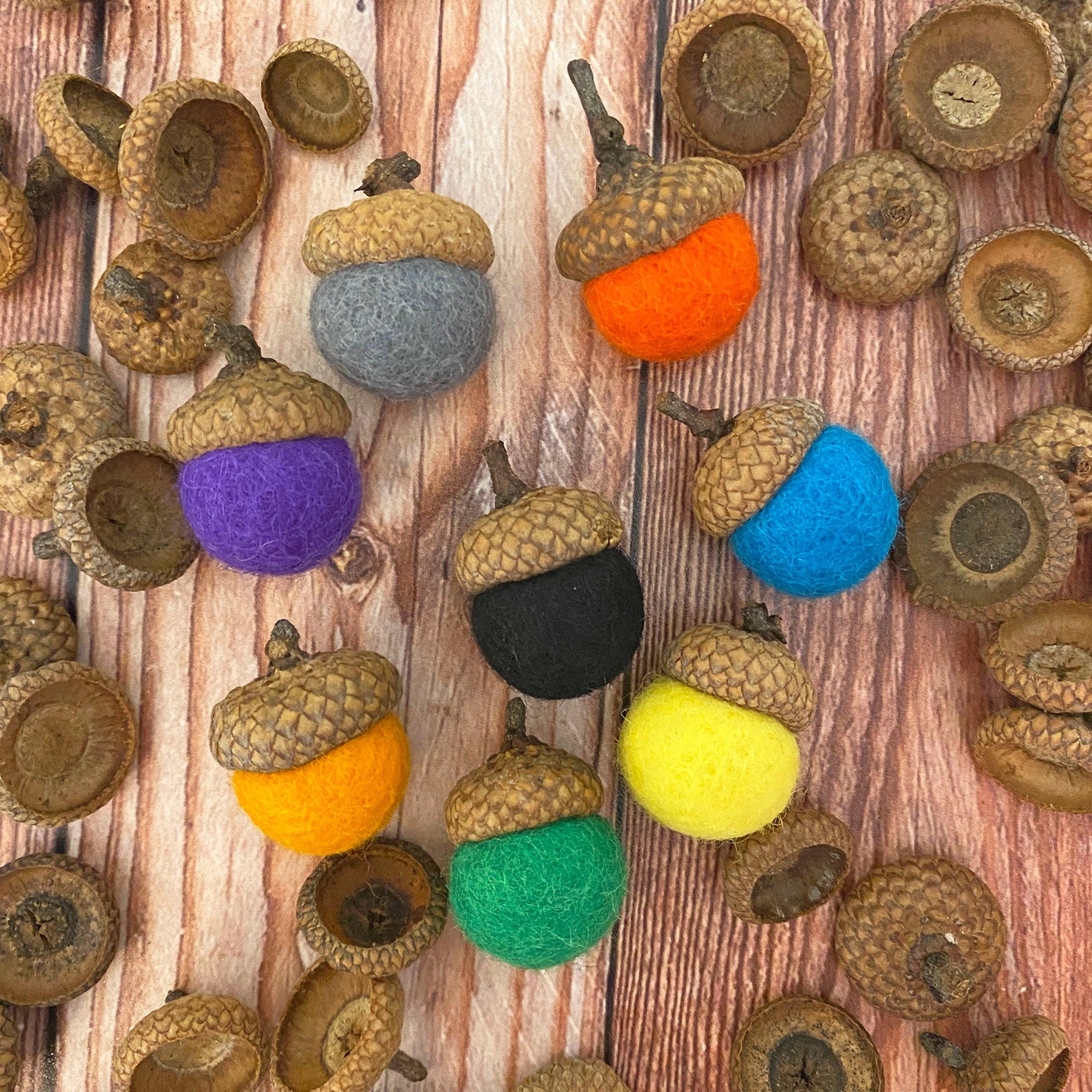 Felt Acorns Festival Garden