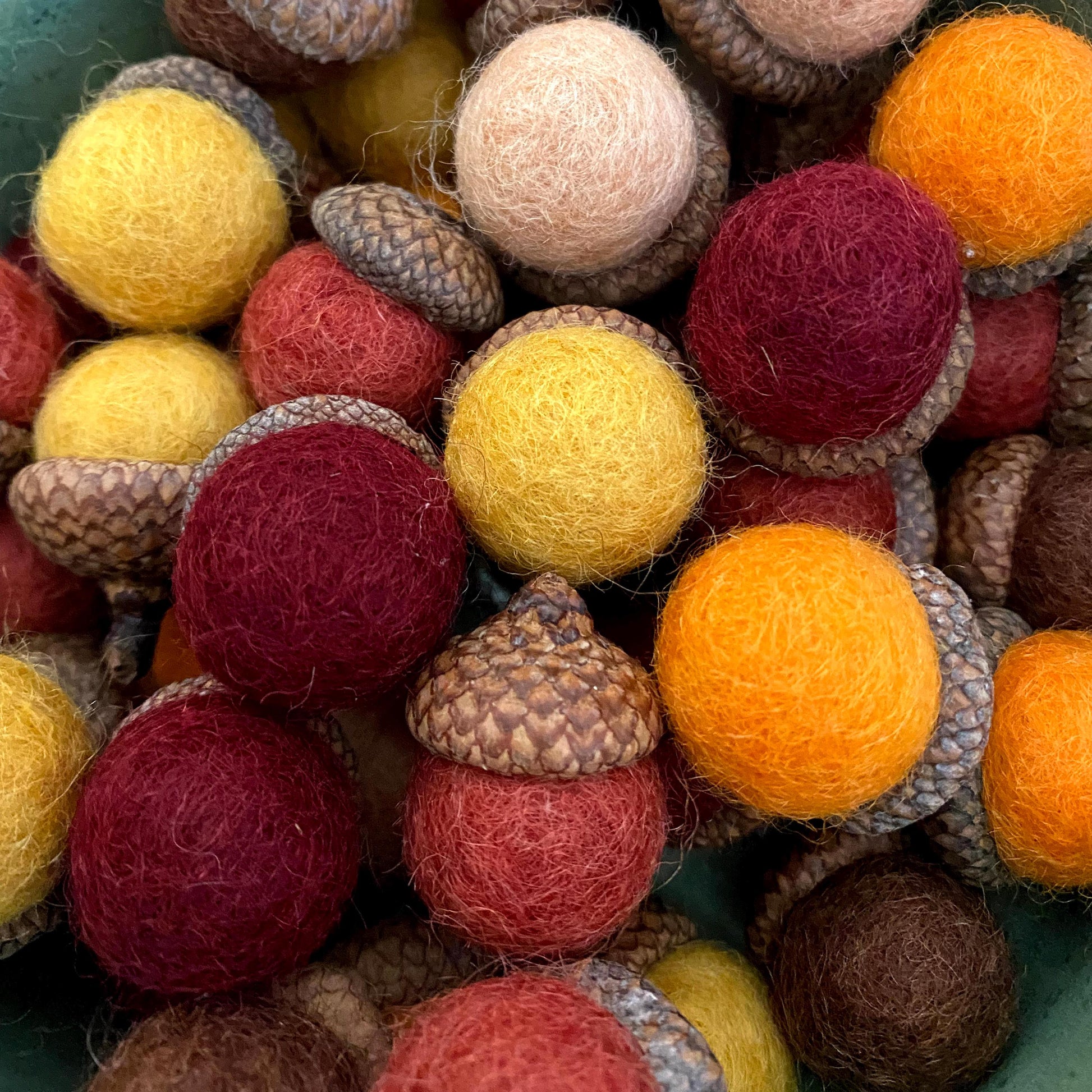 Felt Acorns Warm Earth