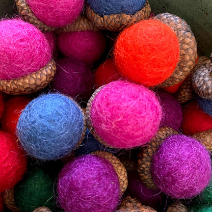 Felt Acorns Garden Party
