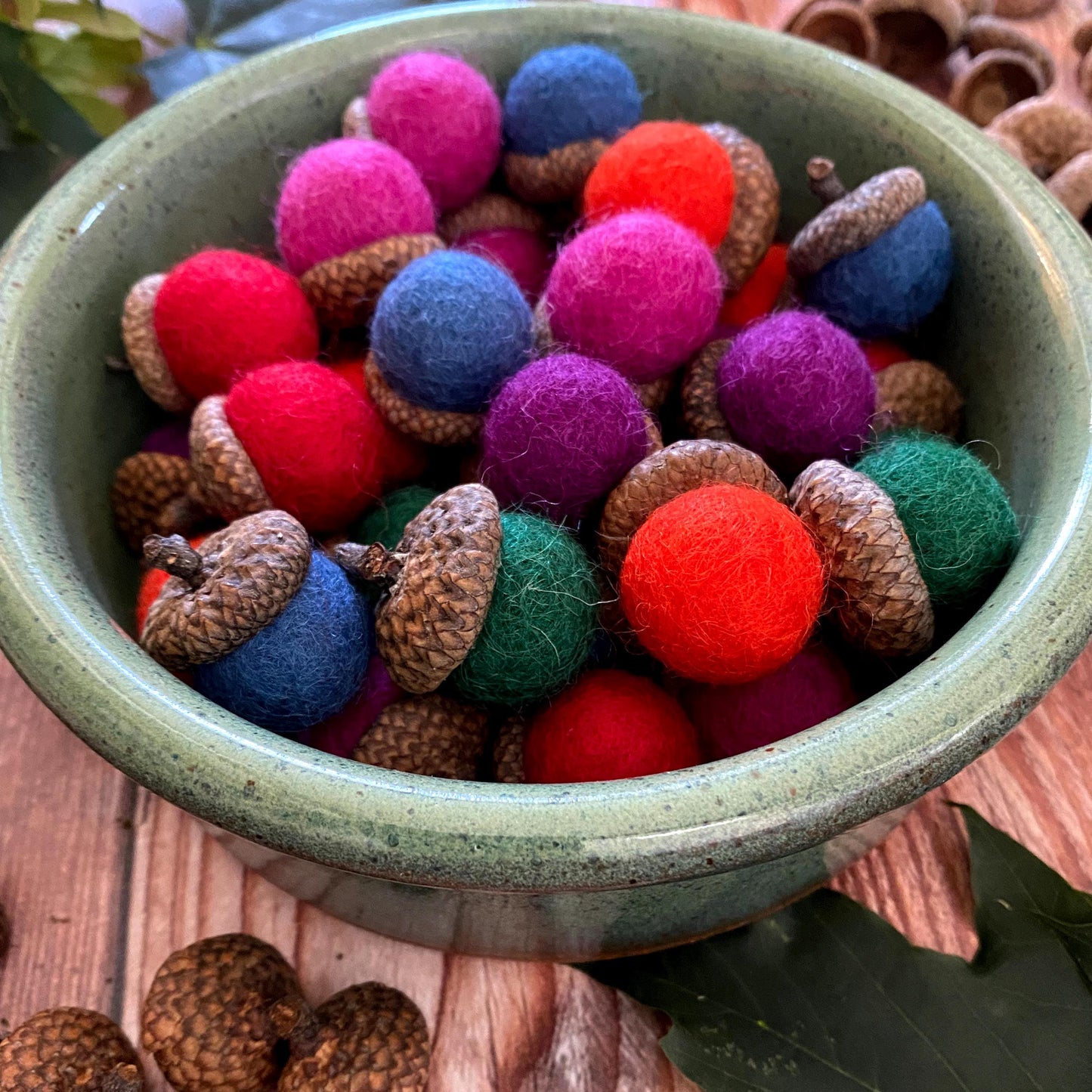 Felt Acorns Garden Party